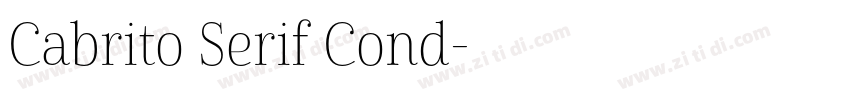 Cabrito Serif Cond字体转换